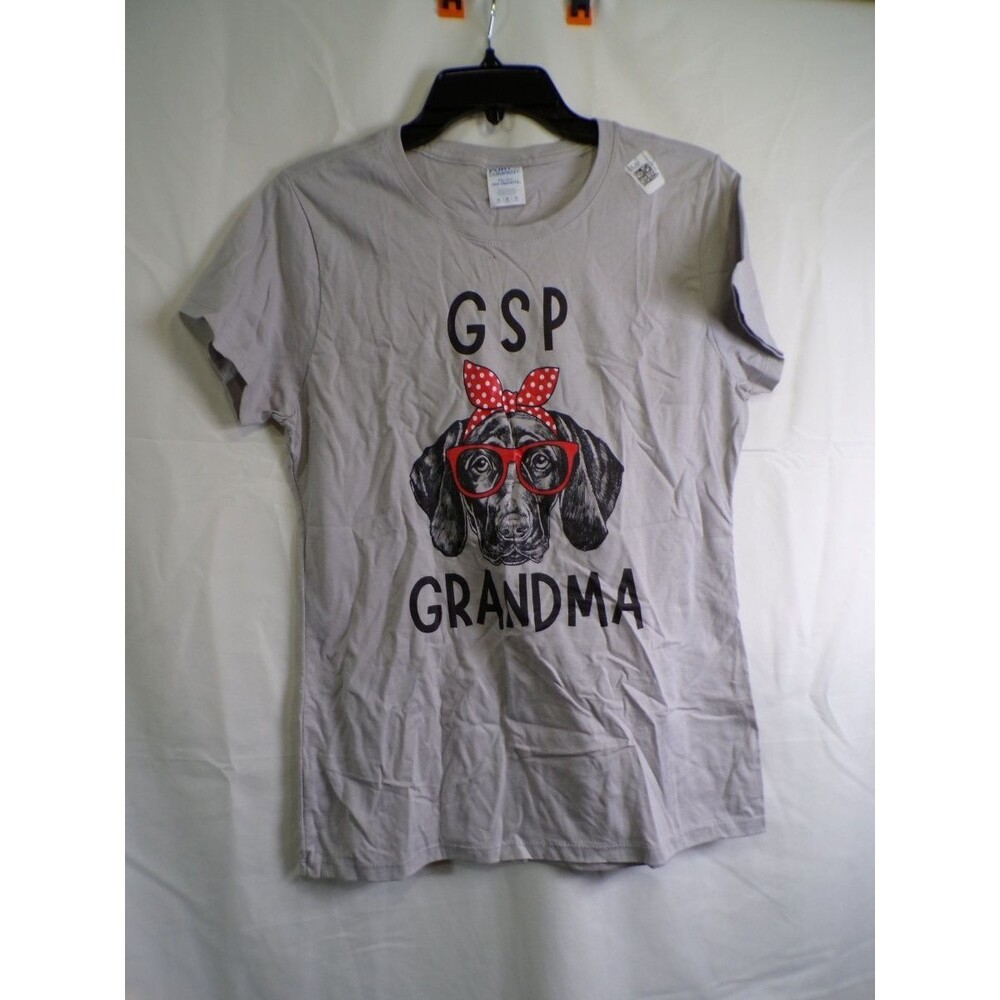 Port & Company Women's Graphic T-Shirt GSP Grandma Dog Print Medium